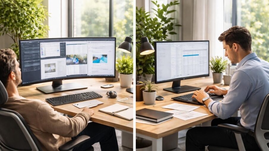 découvrez comment choisir entre un écran incurvé ou plat peut influencer votre productivité et améliorer votre confort visuel au quotidien.