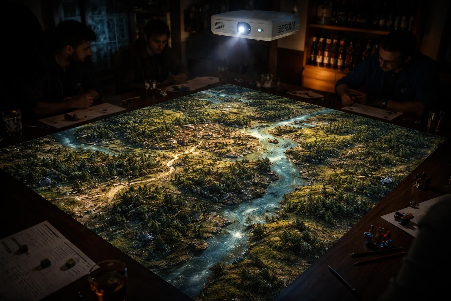 découvrez une expérience immersive unique pour vos sessions de jeu de rôle avec une battlemap xxl projetée grâce au vidéoprojecteur epson, transformant chaque partie en un véritable spectacle visuel.