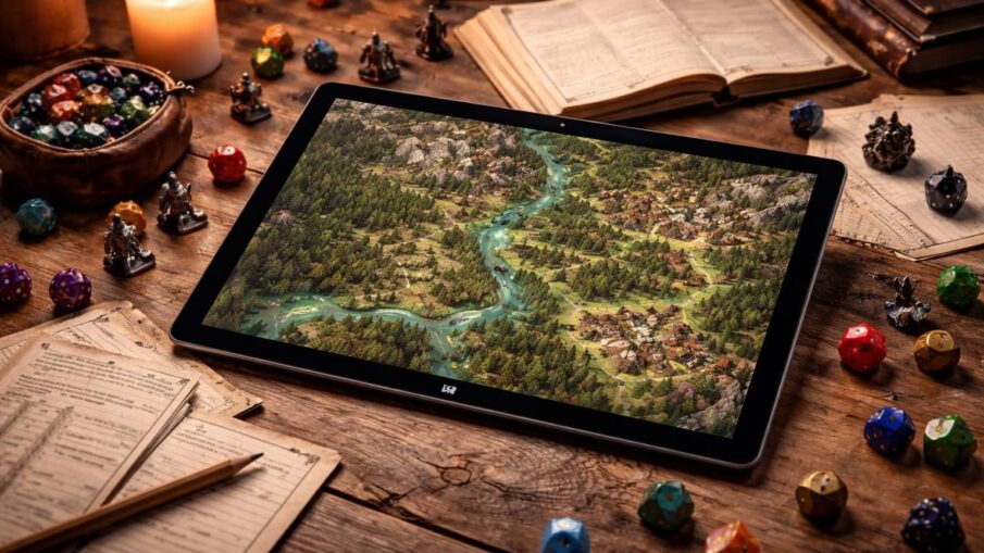 découvrez comment utiliser une tablette tactile microsoft pour créer une battlemap immersive lors de vos sessions de jeu de rôle maison. plongez vos joueurs dans une expérience unique et captivante !