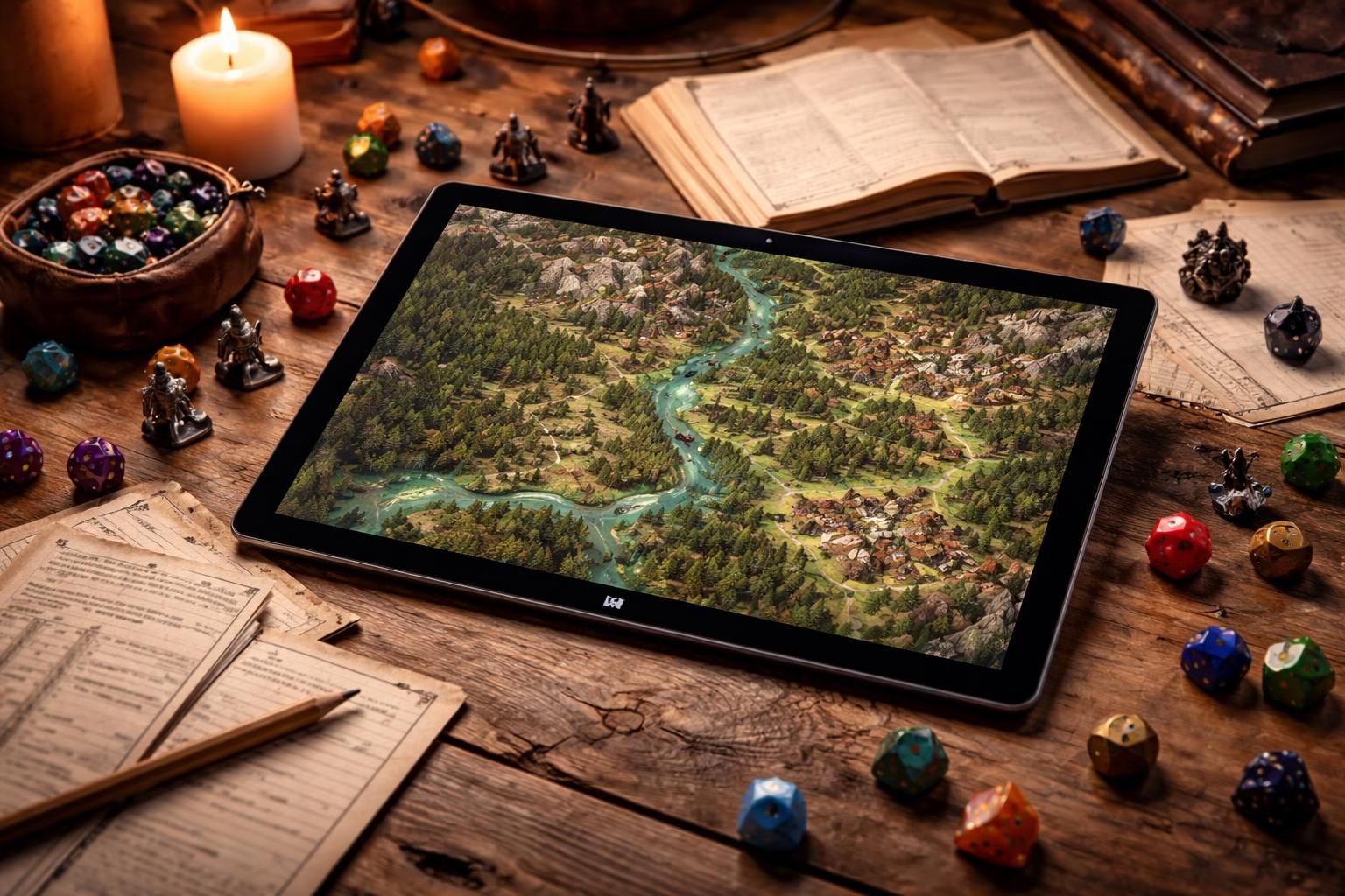 découvrez comment utiliser une tablette tactile microsoft pour créer une battlemap immersive lors de vos sessions de jeu de rôle maison. plongez vos joueurs dans une expérience unique et captivante !