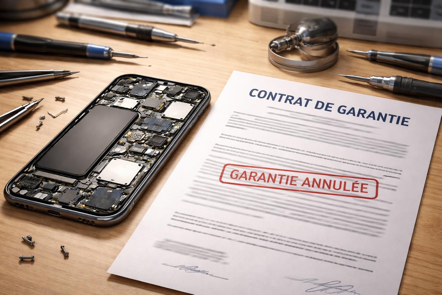 découvrez les impacts du déblocage d'un téléphone blacklisté sur la validité de votre garantie et les précautions à prendre avant toute intervention.