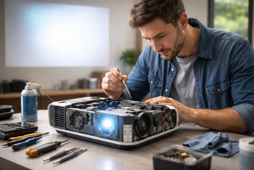 découvrez comment diagnostiquer rapidement le bruit de votre vidéoprojecteur et explorez des solutions efficaces pour un son silencieux et une expérience visuelle optimale.