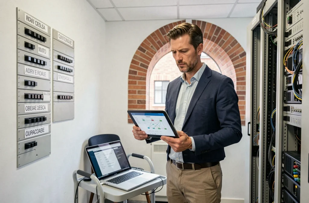 Auditeur We Admin It réalisant un audit informatique et un déploiement réseau près de Toulouse